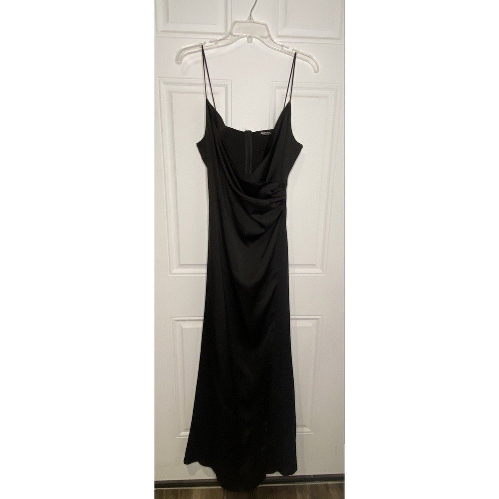 Nasty Gal Women's Size 10 Medium Black Lightweight Thin Tank Maxi Dress
